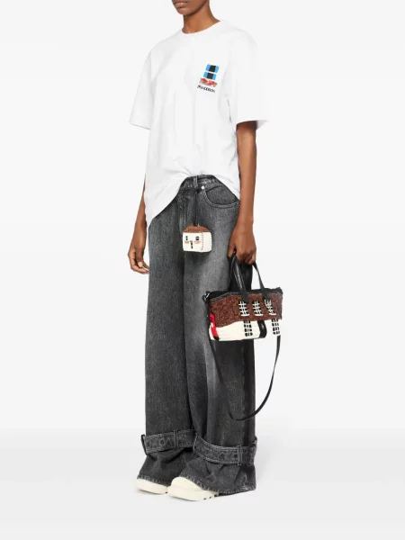Tricou Jw Anderson cu broderie alb