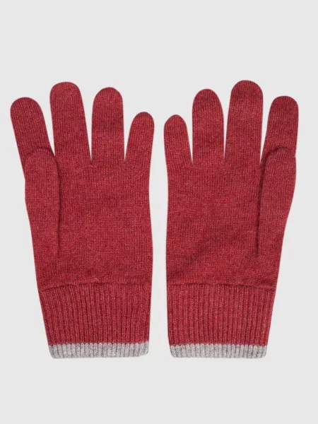 Детские перчатки Brunello Cucinelli красные