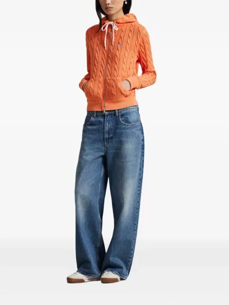 Briaunotas pusiau užtrauktukas zomšinės bokseriai Polo Ralph Lauren balta