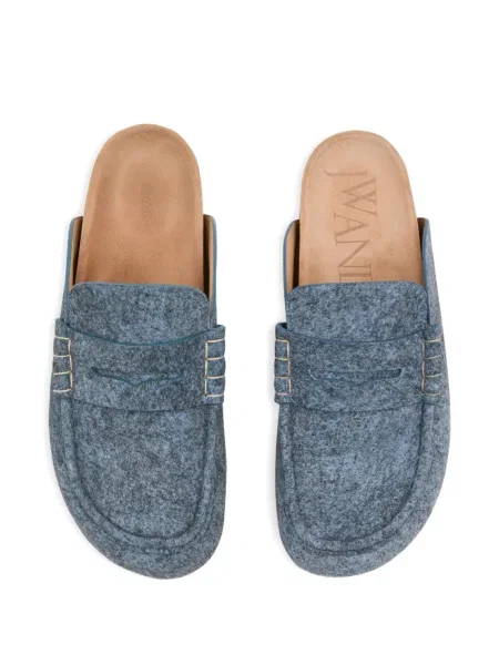 Papuci tip mules Jw Anderson fără toc albastru