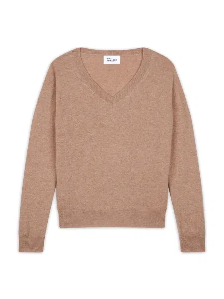 JUST CASHMERE Svetr Nora velbloudí