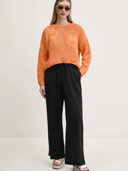Светр з домішкою льону Desigual BRUMA легкий помаранчевий