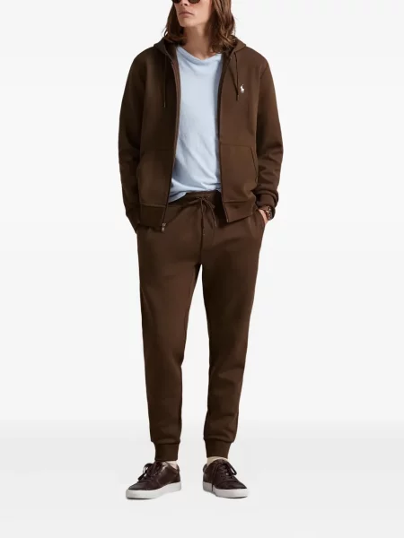 Ριγέ polo Polo Ralph Lauren με κουκούλα με αυτόγραφο λευκό