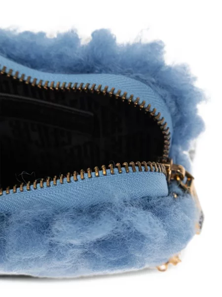 Чанта тип портмоне Kurt Geiger London със сърца синьо