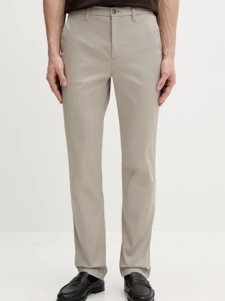 Calvin Klein pantaloni slim fit pentru bărbați din cu bej