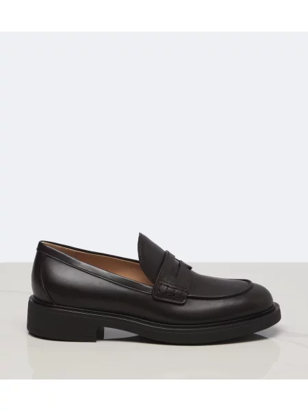 Pantofi loafer Gianvito Rossi din piele maro