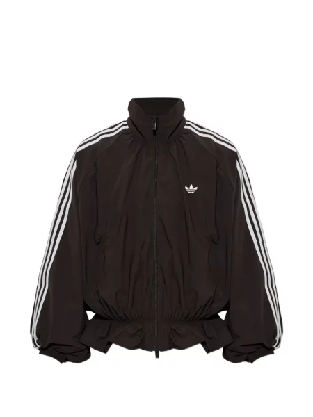 Καρό τρέξιμο μπλούζα Adidas με αυτόγραφο μαύρο