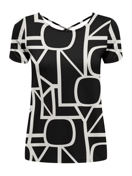ONLY Tricou ONLBERA negru alb