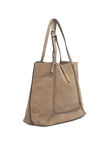 Geantă shopper Pollini din piele de căprioară