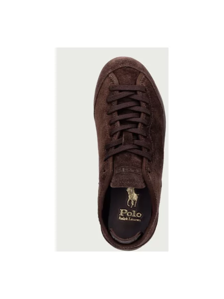 Sneakersy Polo Ralph Lauren skórzane brązowe