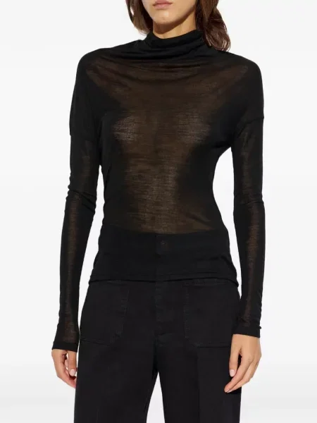 Lung top Victoria Beckham negru