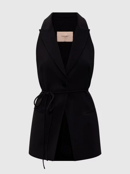 Жилет з логотипом Twinset чорний