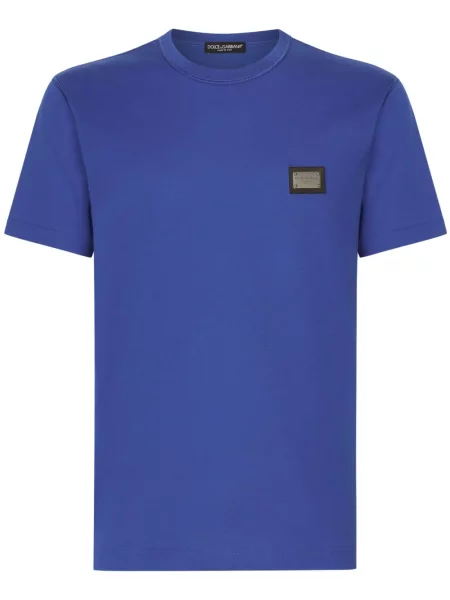Tricou Dolce & Gabbana cu decolteu rotund albastru