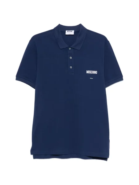 Polo Moschino cu imagine albastru