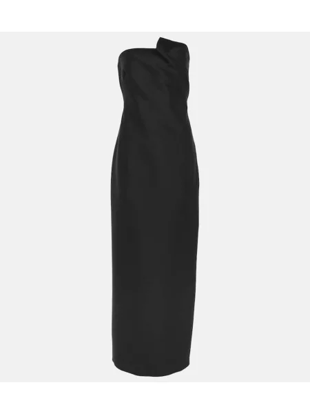 Rochie The Row de lână drapată negru
