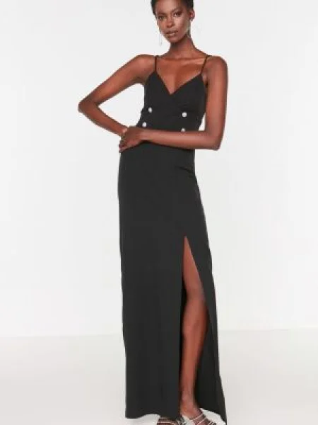 Rochie de seară Trendyol negru