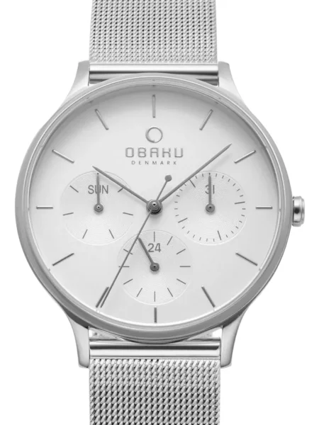 Ceas Obaku plasă alb
