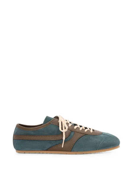 Sneakerși Dries Van Noten din piele de căprioară albastru