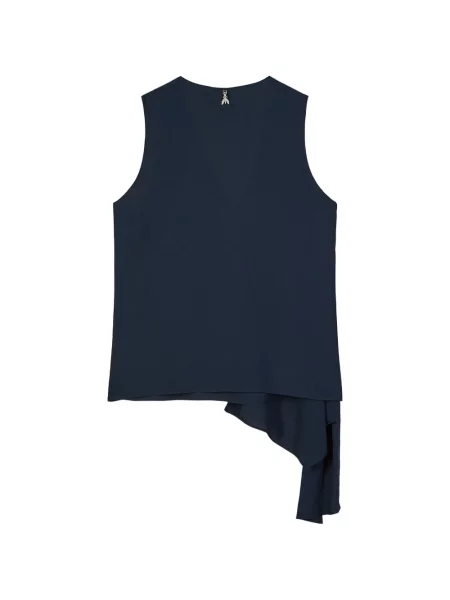 Top Patrizia Pepe asimetric drapat albastru