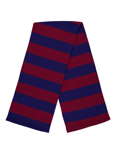 Fular Paula cu dungi tricotate albastru