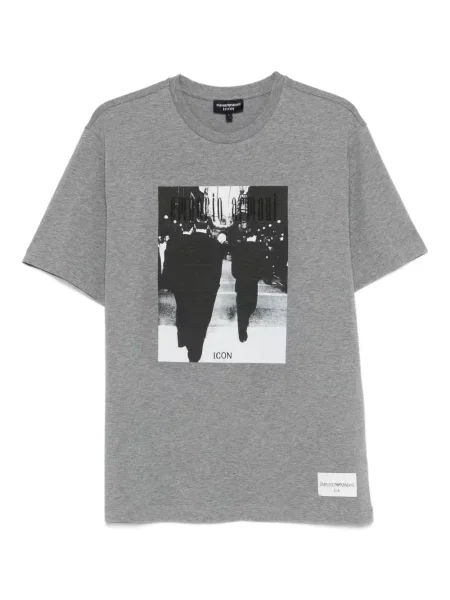 Tricou Emporio Armani cu imagine gri