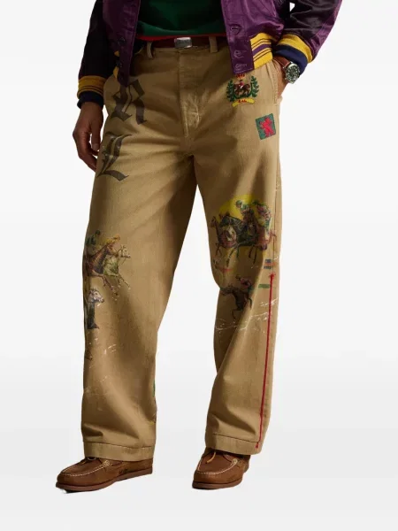 Șosete Polo Ralph Lauren cu buzunare aplicate stretch clasici maro