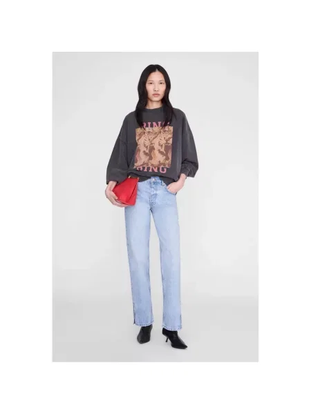 Bluza z kapturem Anine Bing z kapturem czarna