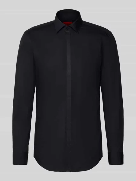 Koszula biznesowa o kroju slim fit z czystej bawełny model ‘KEIDI’ Hugo czarna