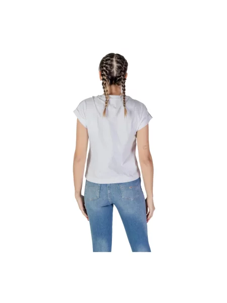 T-shirt z detalem z logo Guess biała