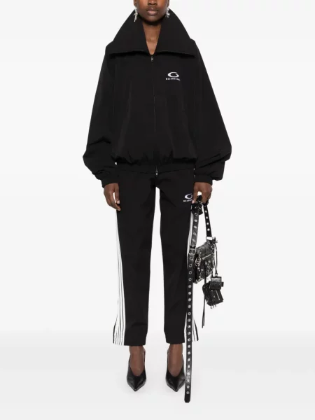 Geacă Balenciaga cu broderie negru
