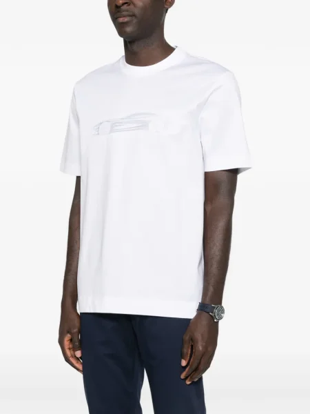 Tricou Boss cu imagine alb