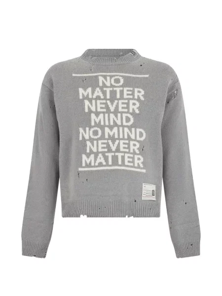 Pulover Maison Mihara Yasuhiro din jacard gri