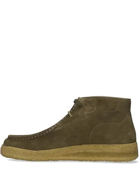 Botine Astorflex cu șireturi din piele de căprioară verde