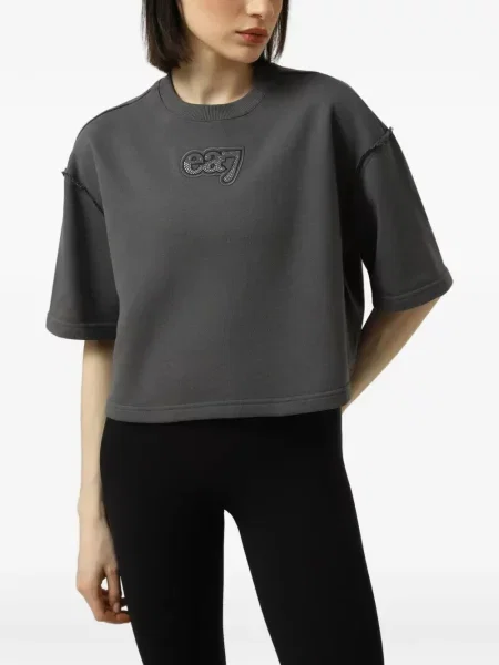 Tricou Ea7 Emporio Armani cu autograf gri