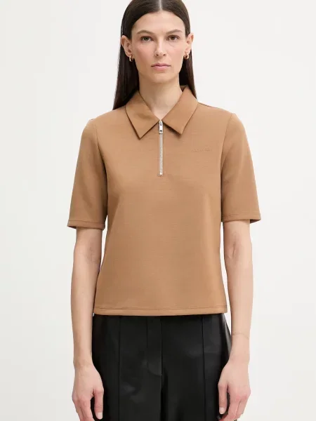 Calvin Klein polo brązowa