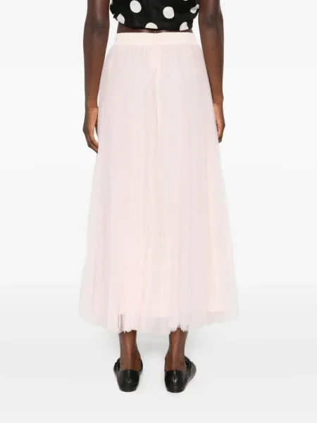 Fusta plisata Styland din tul plisată până la genunchi roz