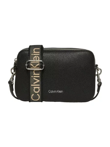 Kabelka Calvin Klein Webbing 2X Strap Camera Bag čierna