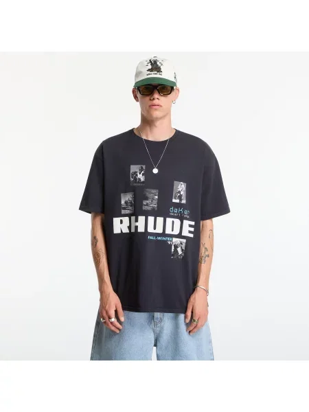 RHUDE tricou din pentru bărbați alb