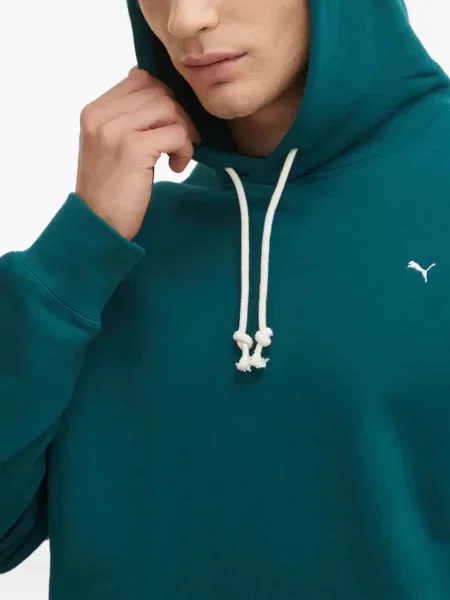 Hanorac cu glugă Puma cu broderie verde