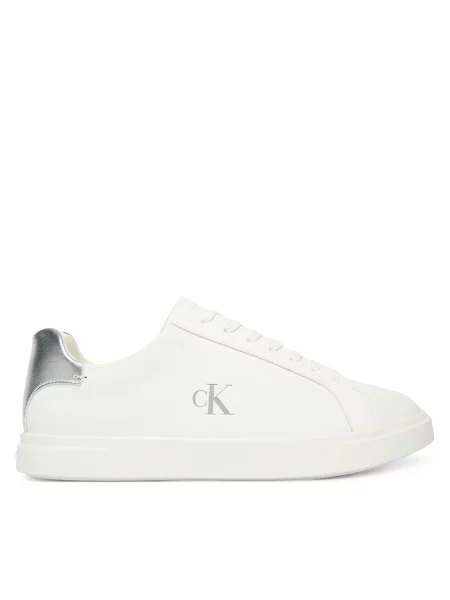 Tenisice Calvin Klein Low Pro Cups Laceup Lth Met bijela