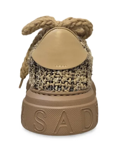 Sneakerși Casadei din tweed chunky maro