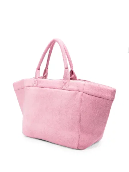 Είδος υφάσματος τσάντα shopper Ganni ροζ