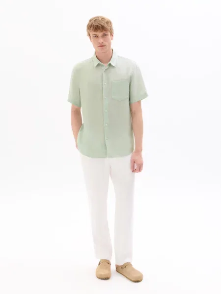 Cămașă Celio de in verde