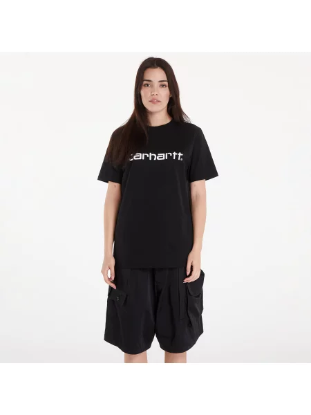 Тениска Carhartt WIP S/S Script T-Shirt Black/ White M бяло