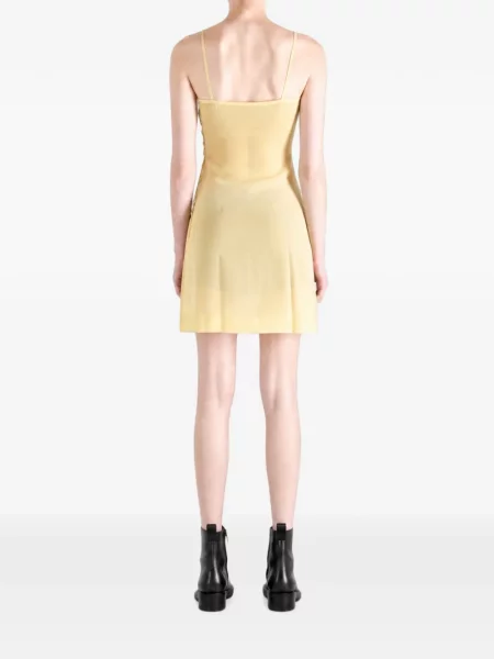 Rochie mini Paloma Wool de lână cu bretele galben
