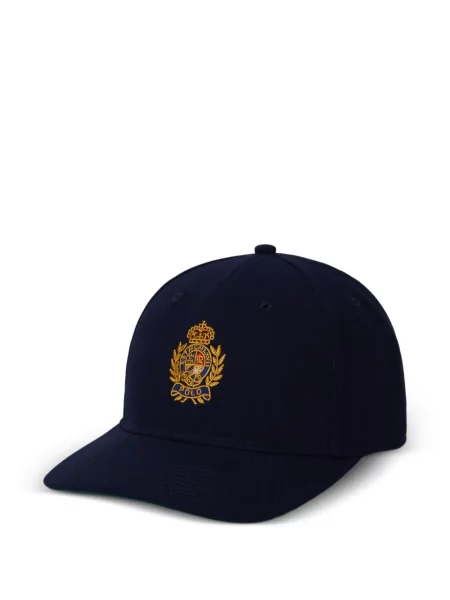 Czapka z daszkiem Polo Ralph Lauren w kratkę z twillu biznesowa niebieska