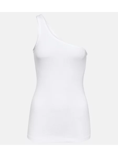 Top Isabel Marant na jednym ramieniu biały