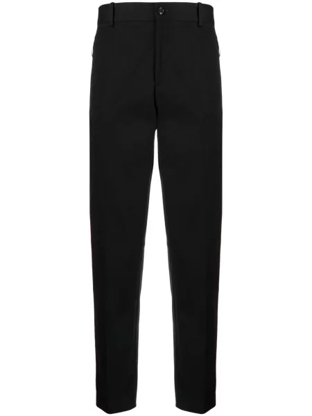 Pantaloni Moncler cu dungi conici negru