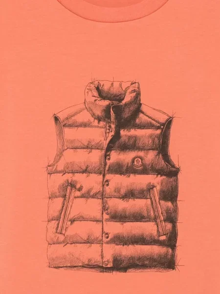 Koszulka dziecięca Moncler Enfant pomarańczowa