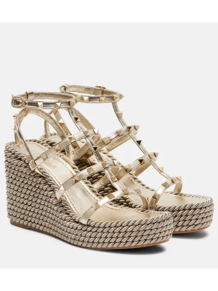 Espadrile Valentino Garavani din piele cu pană